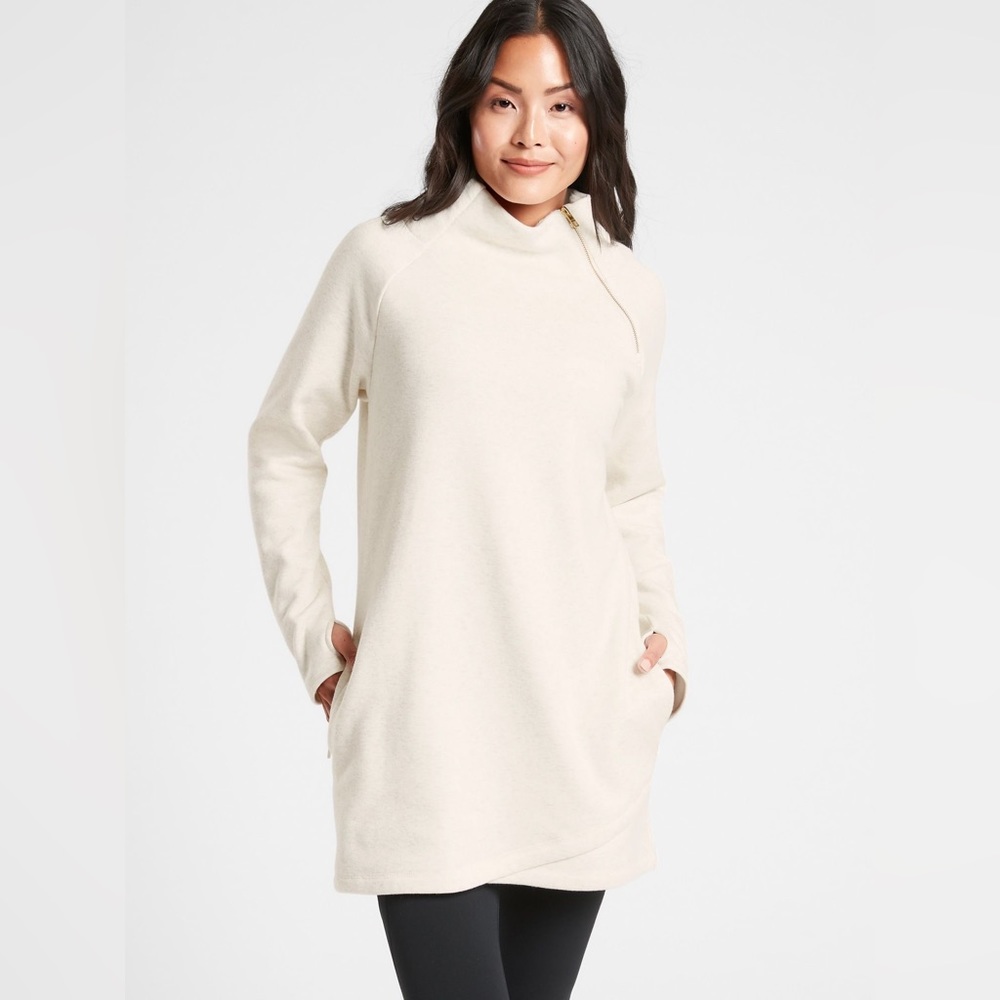 Athleta Cozy Karma Asym Sweater Dress